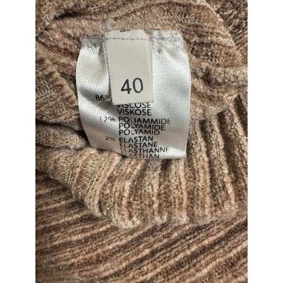 (nude Brand) ribbed bell sleeve sweater Brown Made In Italy M /40 - Picture 5 of 8